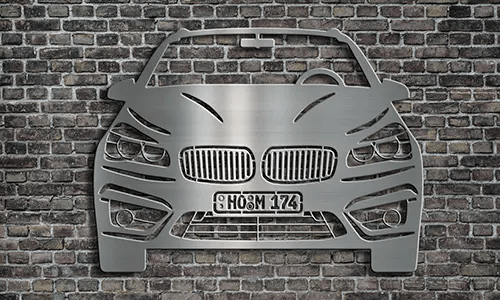 Wanddecoratie Gefreesd Metaal - Chroom
