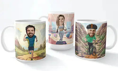 Personalisierte Tasse Comic Sport