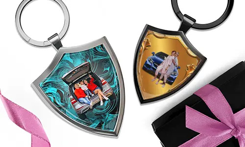  Llavero de coche personalizado en forma de escudo para tu hija