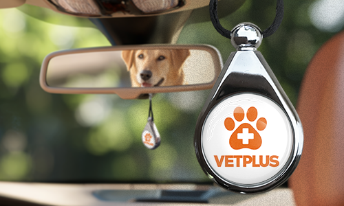 Odświeżacz powietrza do samochodu z logo marki – do zawieszenia na lusterku wstecznym