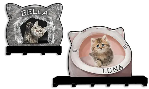 Nyckelbräda för vägg med design av kattstuga