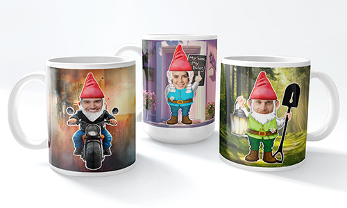 Taza personalizada con gnomo de jardín