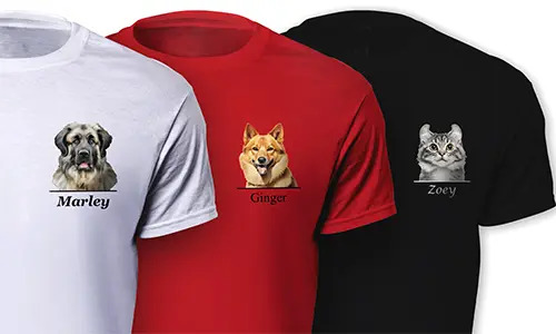 Personlig T-shirt med din hund eller katt - Unikt present till djurälskare