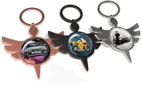 Portachiavi angelo tondo auto – regalo unico