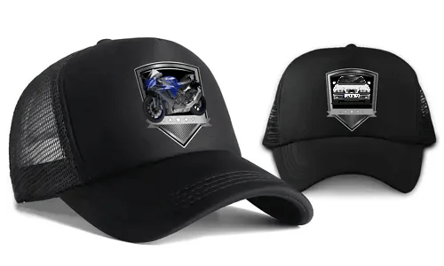 Caps med personlig skjold-design - Mesh