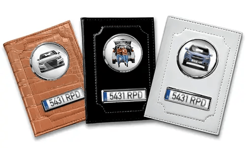 Porte-documents de voiture standard pour ton copain avec voiture/photo et plaque d'immatriculation