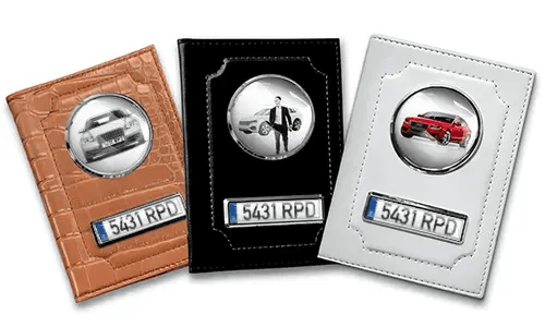 Porta documenti auto standard per fratello con auto/foto e targa