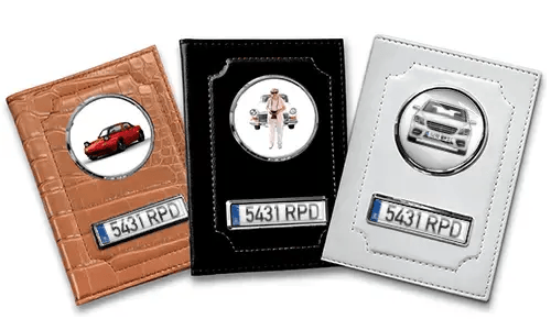 Porta documenti auto standard per nonna con auto/foto e targa