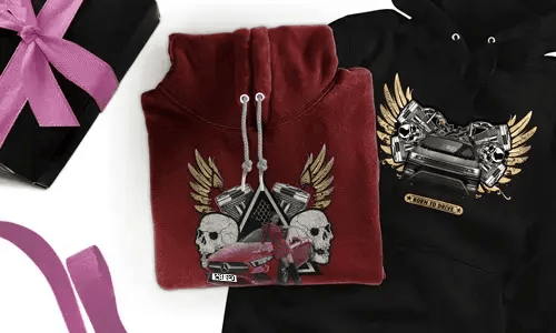 Custom hoodie with car motif for yourself