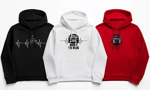 Sudadera con capucha con tu vehículo y diseño de latido del corazón