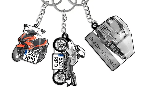 Car Keychain Text Moto