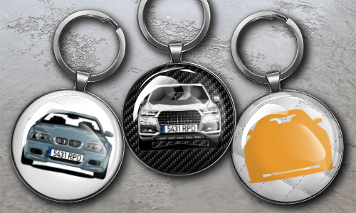 Schlüsselanhänger Rund - Premium