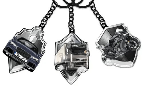 Keychain Shield Car