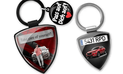 Porte-clés écusson pour fils