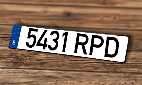 Registreringsskyltdekal