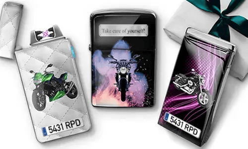 Accendino personalizzato per gli amanti delle moto