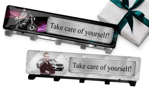 Keyhanger with your son picture and license plate