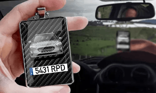 Car mirror chain - rectangle