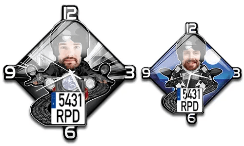Wanduhr Motorrad