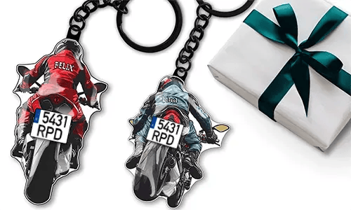 Llavero de moto deportiva – regalo para tu novio