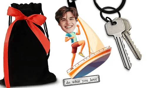 Personalized Comic-Style Keychain With Name And Tax Consultant Design
