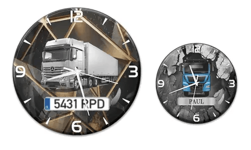 Reloj de pared para amantes de los camiones