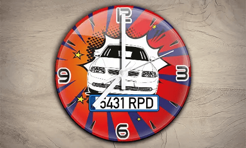 Comic Wanduhr