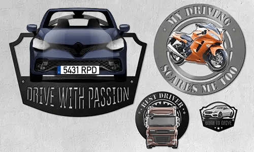 Wall decoration with your car, motorcycle or truck