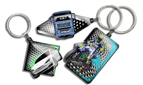 Fajny łańcuch kluczy w kształcie samochodu