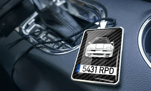 Rear view mirror trailer with the red car