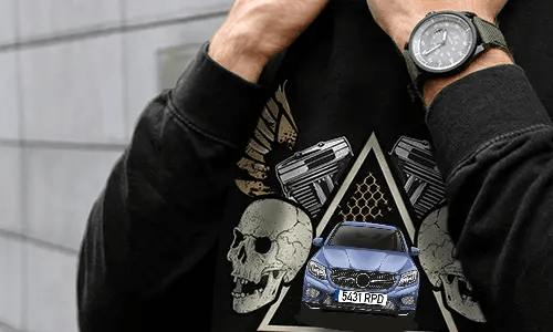 auto pullover Schwarz mit schwarzem Auto pullover auto