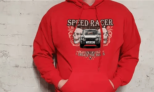auto pullover Rot mit Speed Racer auto hoodie