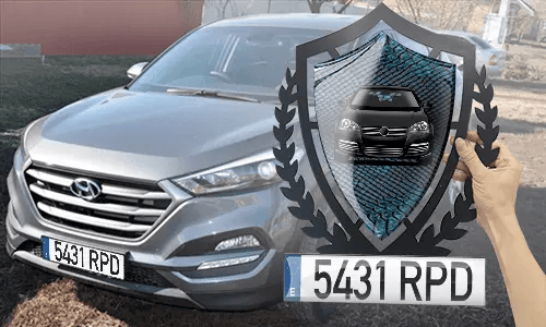 metallschild gestalten schwarz gepulvert mit Blaues Schlangenleder Hintergrund in der Hand accessoire garage