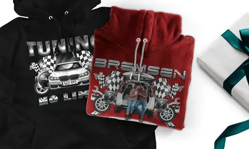 tuning pullover Grau mit dem Wagen auf dem Hintergrund turbo hoodie tuning pullover Grau mit dem Wagen auf dem Hintergrund turbo hoodie