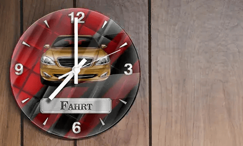 wanduhr mit foto auf dem Holz Wand wanduhr mit eigenem bild