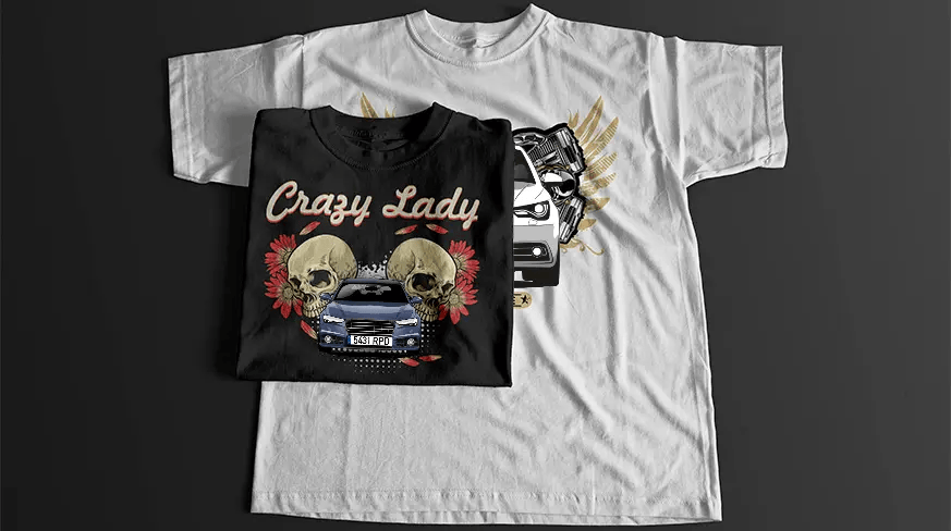 Camiseta con diseño de coche