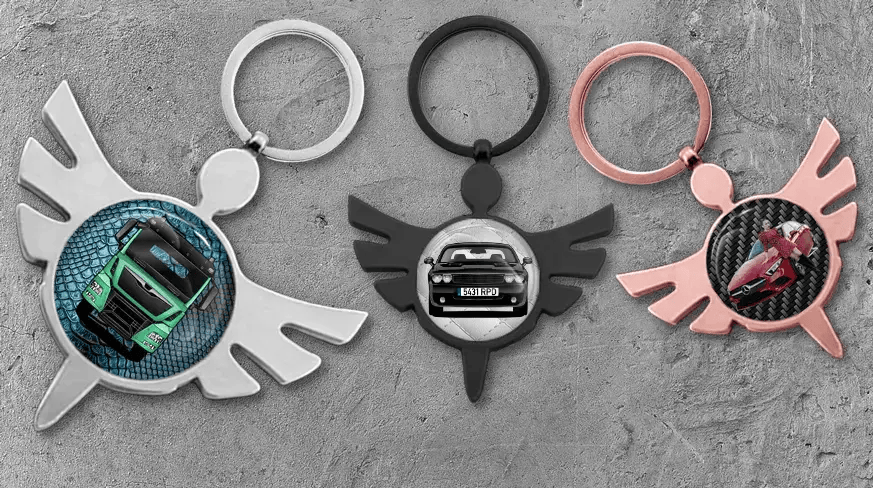 Angel Keychain Round Auto